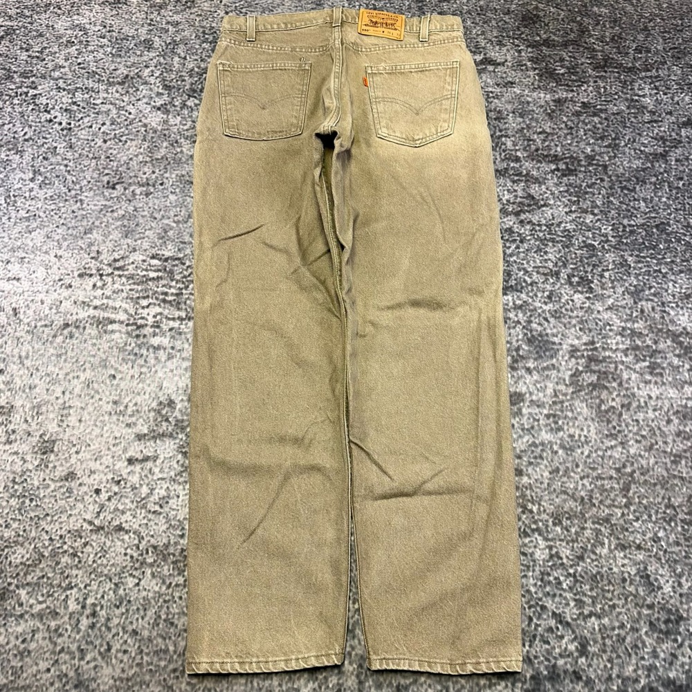 VTG‎ Levi's 550 Orange Tab Jeans Relaxed Fit Mens 34x32 Tan 90s Made In USA